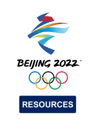 Beijing 2022 Olympic logo above a "resources" button.
