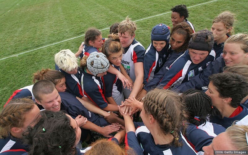 Team USA celebrates their victory over Australia.