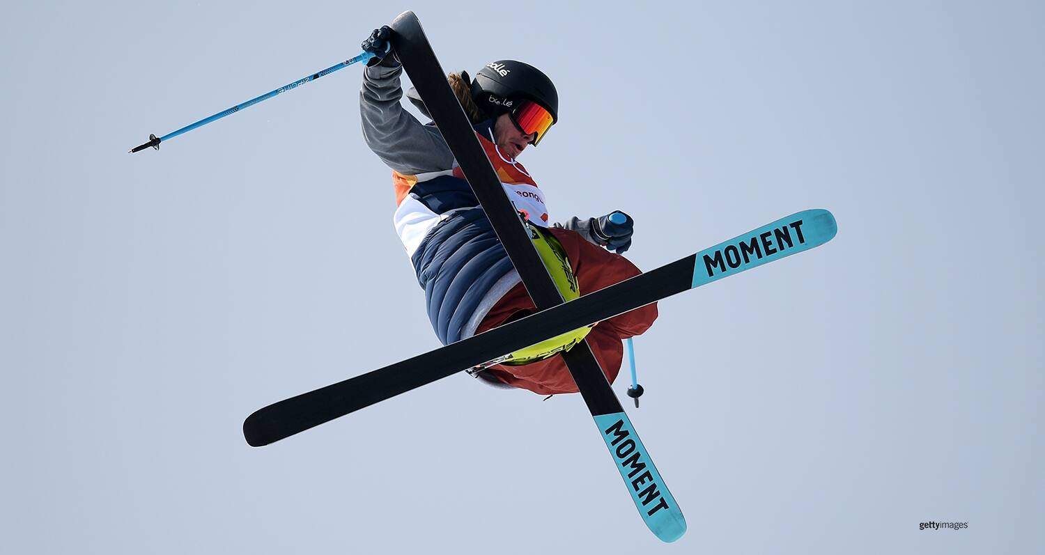 David Wise competes during the Freestyle Skiing Men's Ski Halfpipe Final at the Winter Olympic Games PyeongChang 2018 on Feb. 22, 2018 in Pyeongchang-gun, South Korea.