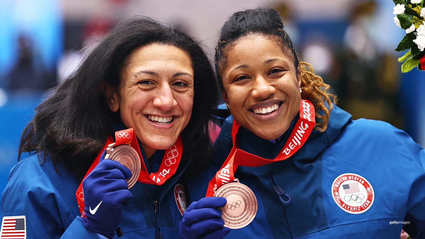 Elana Meyers Taylor and Sylvia Hoffman 