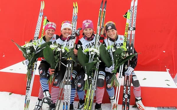 Jessie Diggins, Holly Brooks, Kikkan Randall, Liz Stephen