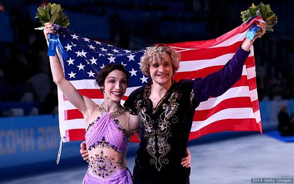 Meryl Davis and Charlie White celebrate gold in Sochi