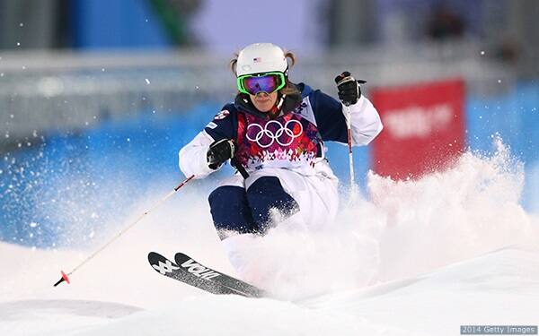 Hannah Kearney competes in Sochi 2014