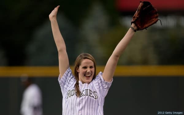 Missy Franklin at the Colorado Rockies