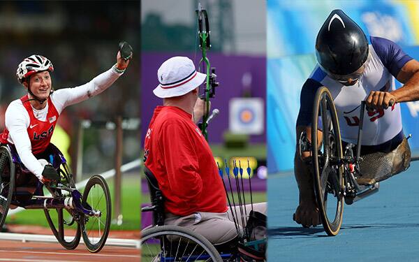 Tatyana McFadden, Jeff Fabry and Oz Sanchez