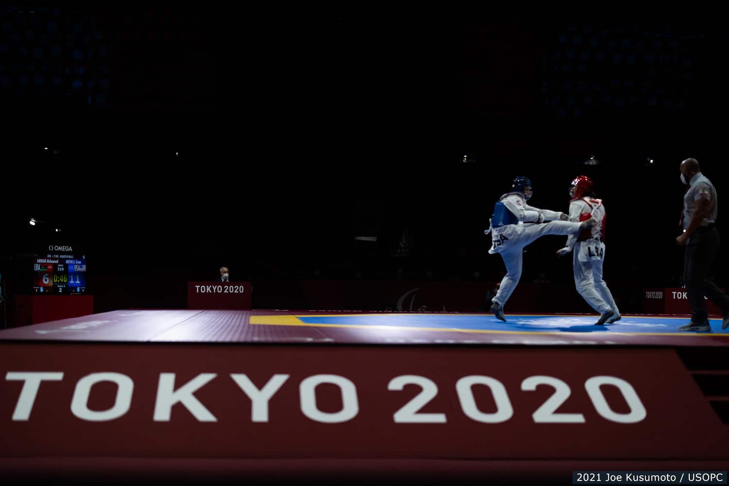 Evan Medell competes in para taekwondo for Team USA at the Tokyo Paralympics