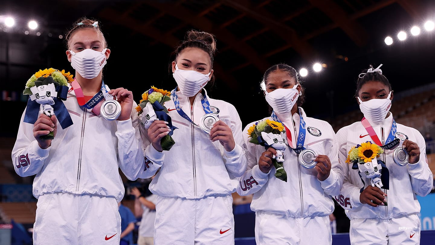 Grace McCallum, Sunisa Lee, Jordan Chiles, Simone Biles