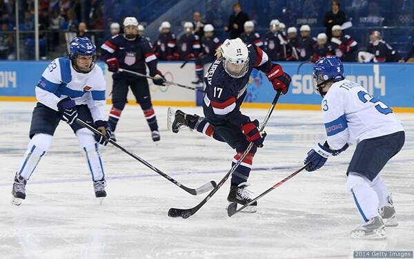 USA v Finland in Sochi on 8 Feb 14