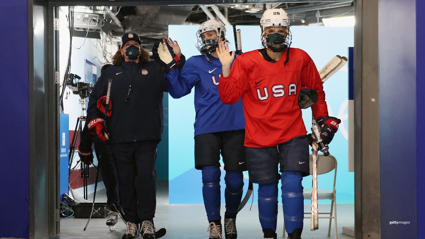 Megan Keller and Amanda Kessel