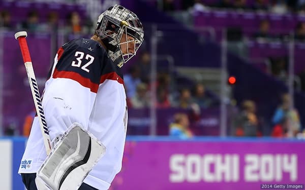 Jonathan Quick in net in Sochi