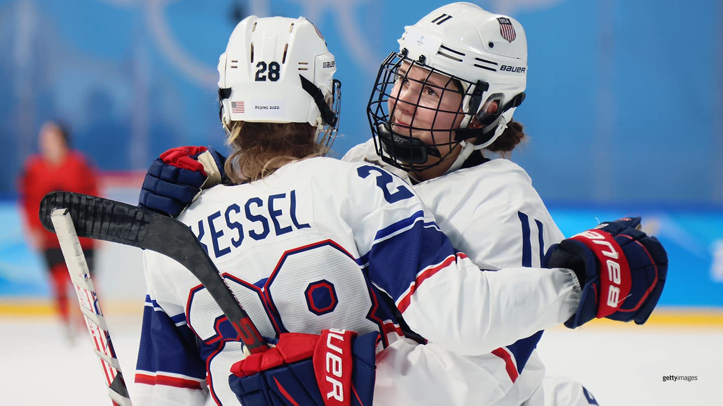 Amanda Kessel and Abby Roque