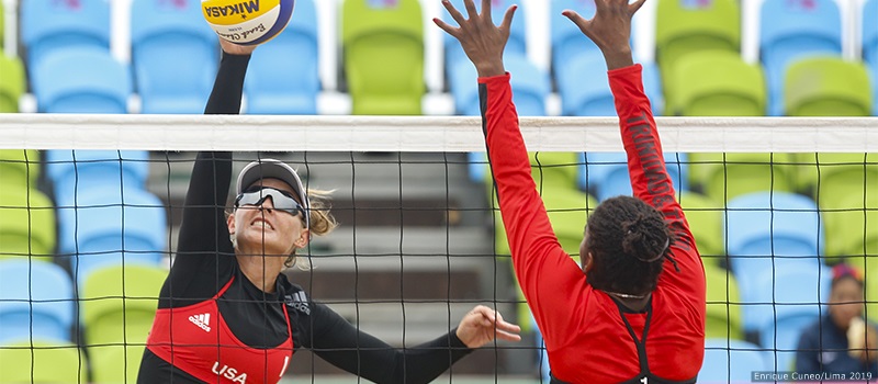 Team USA's Jace Pardon spikes the ball