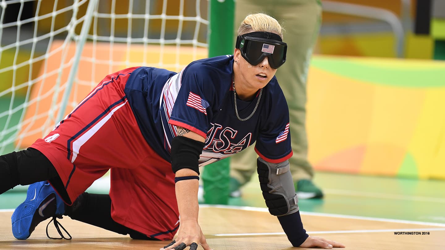 Asva Miller in action during the bronze medal game against Brazil in the 2016 Paralympics in Rio. 