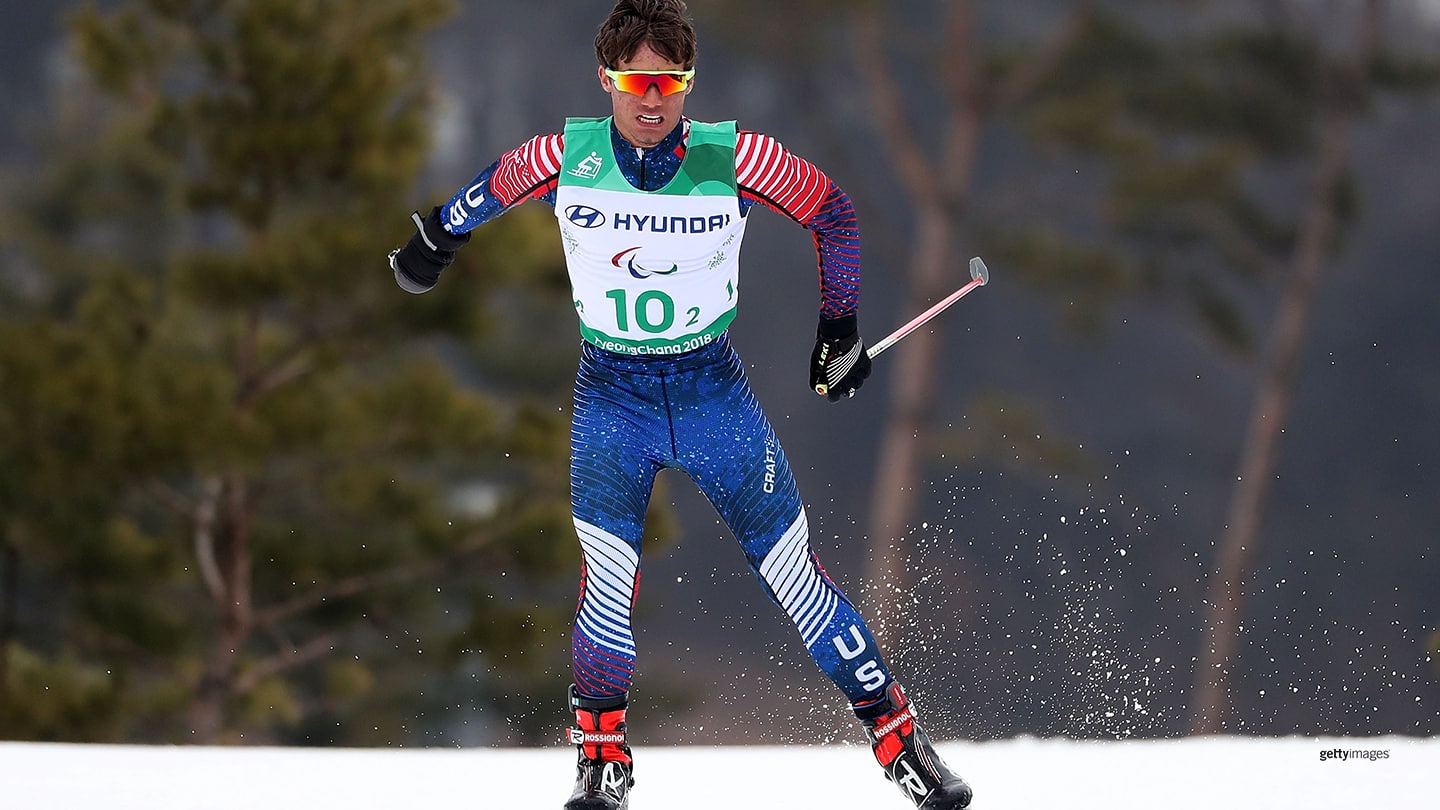 Ruslan Reiter competes in the Cross-Country Skiing 4x2.5km Mixed Relay at the PyeongChang 2018 Paralympic Games on March 18, 2018 in Pyeongchang-gun, South Korea. 