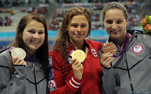 Rebecca Meyers celebrates in London