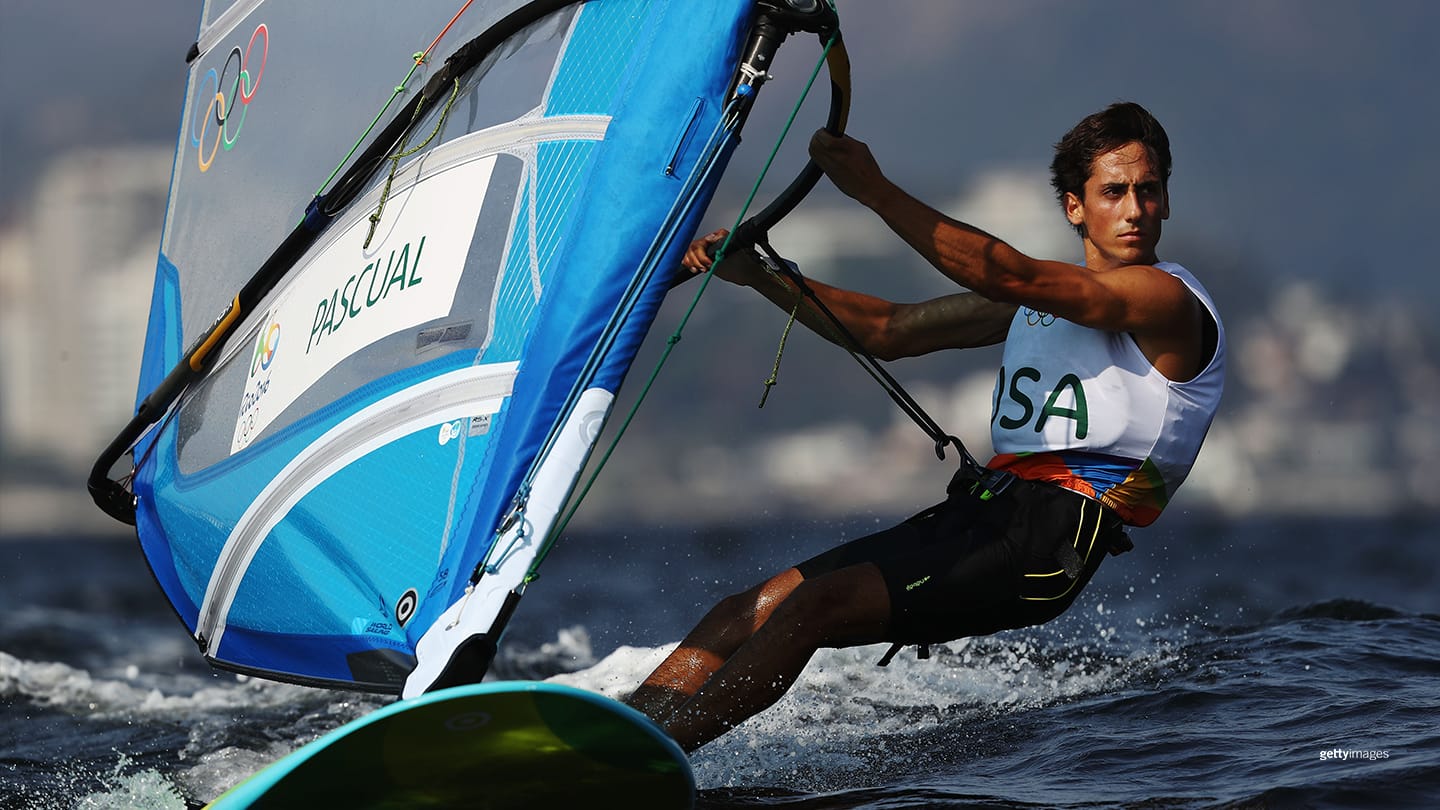 Pedro Pascual competes in the Rio 2016 Olympic Games at the Marina da Gloria on Aug. 9, 2016 in Rio de Janeiro, Brazil.