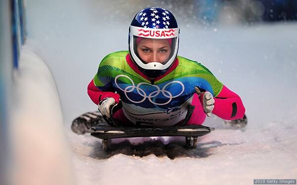 Noelle Pikus-Pace competes in Vancouver