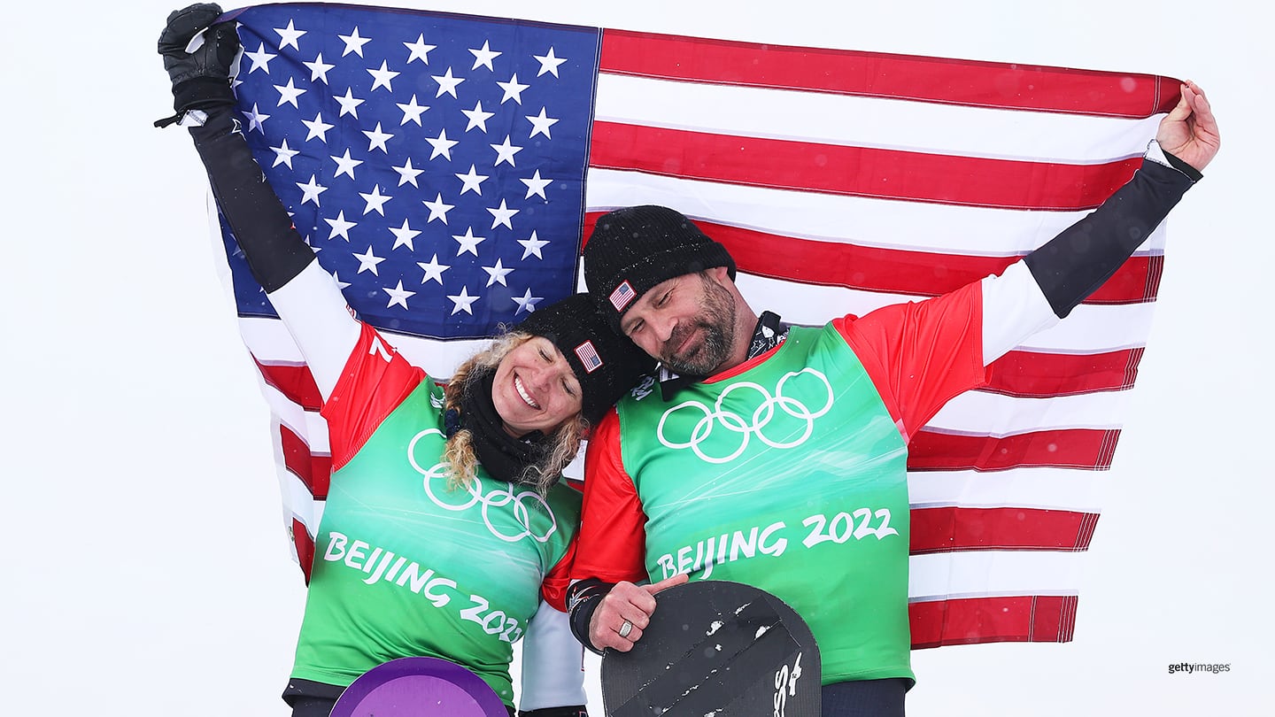 Lindsey Jacobellis and Nick Baumgartner 