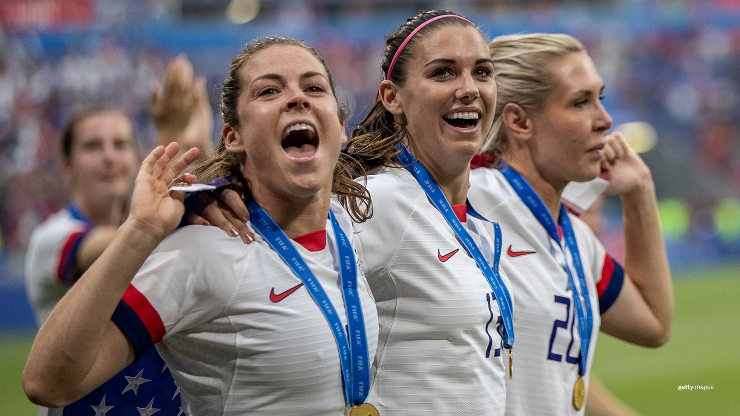 Kelley O Hara, Alex Morgan and Allie Long