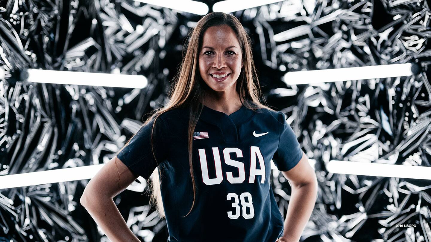 Cat Osterman poses at a Team USA photoshoot. 