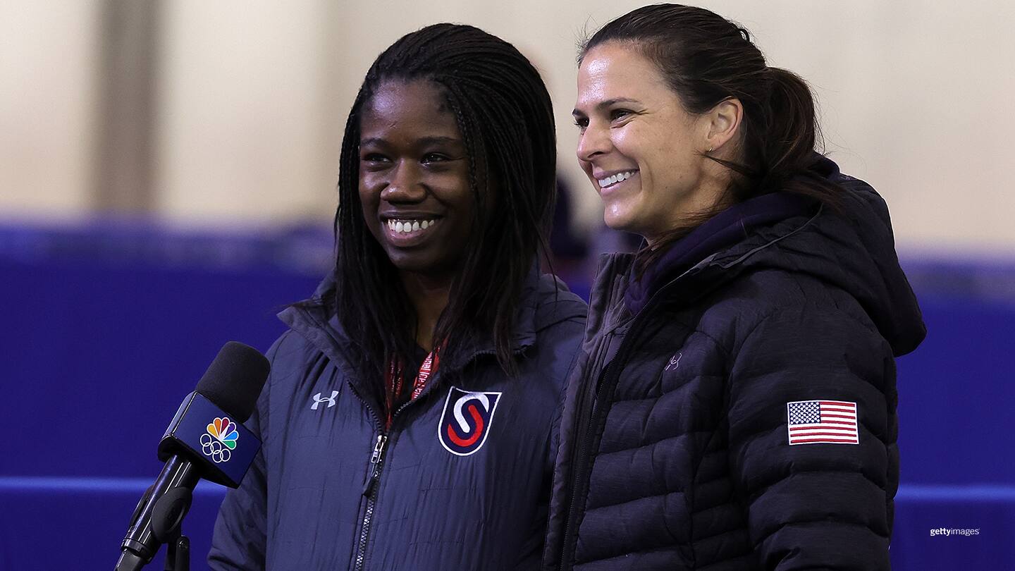 Erin Jackson and Brittany Bowe