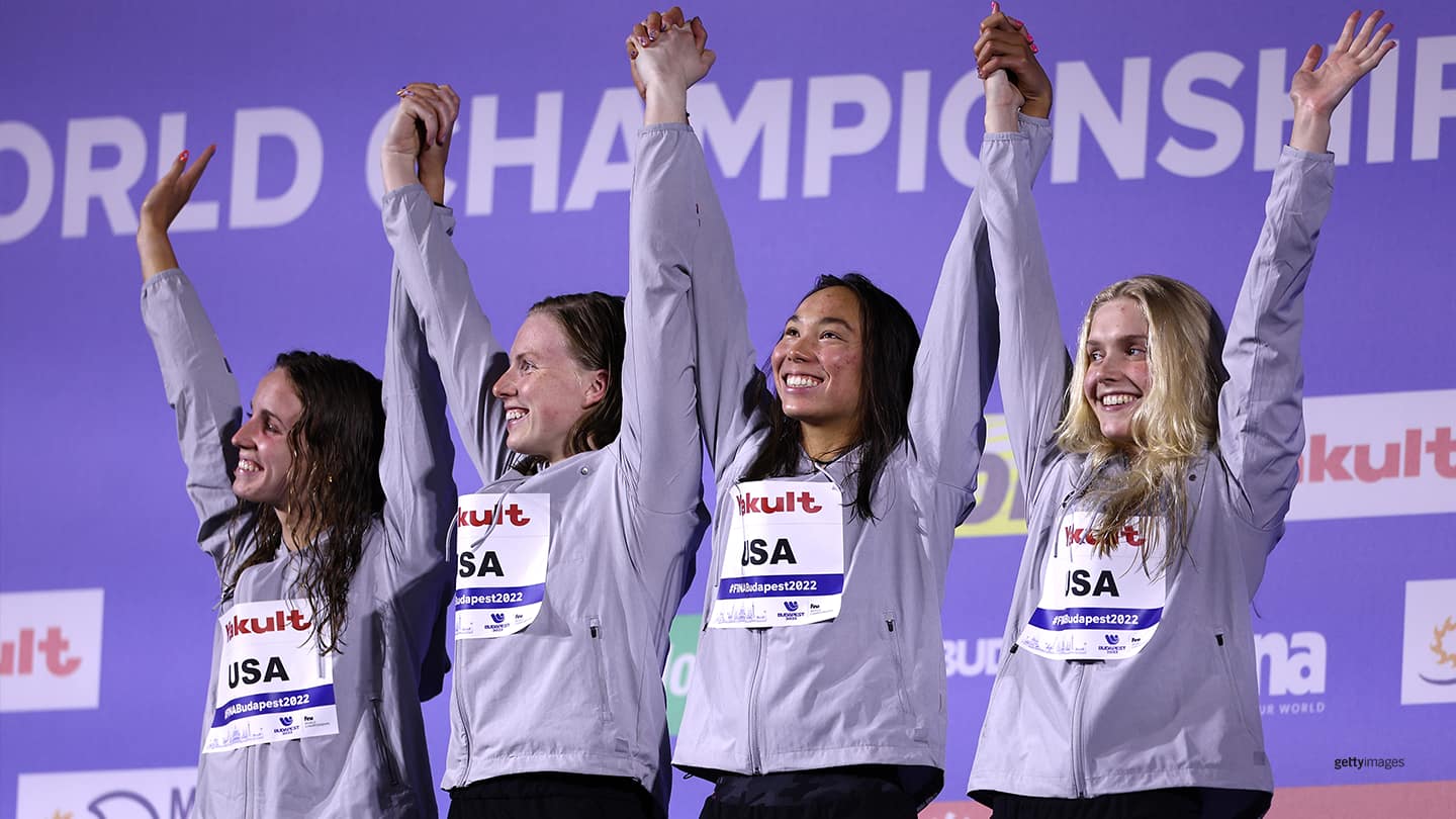 Regan Smith, Lilly King, Torri Huske and Claire Curzan