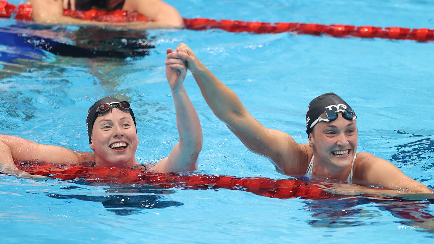 Lilly King and Annie Lazor