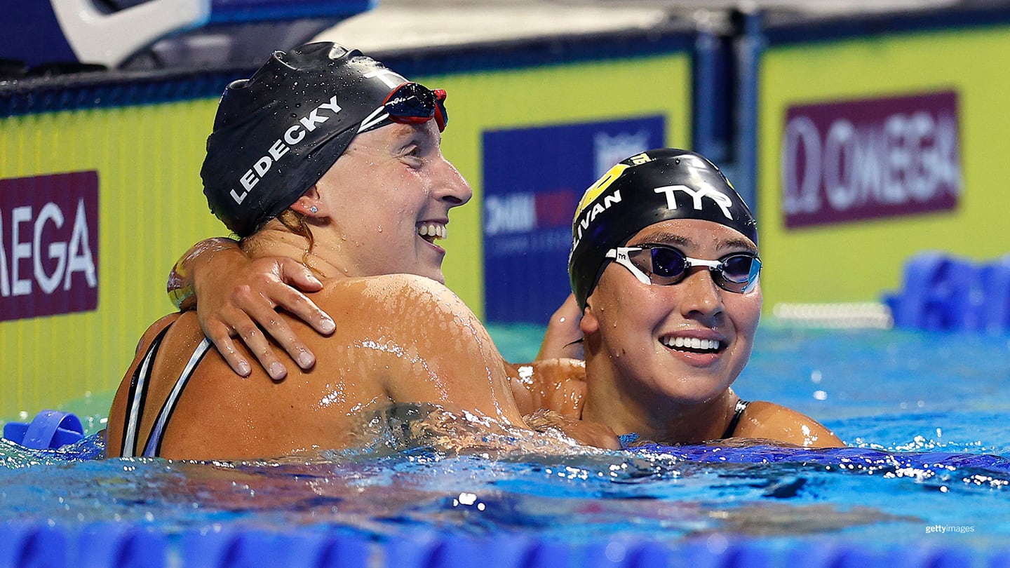 Katie Ledecky and Erica Sullivan