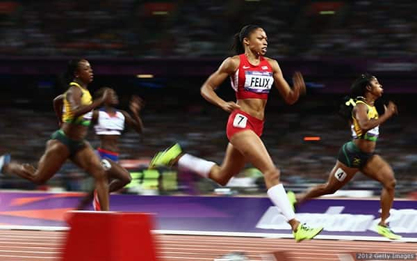 Allyson Felix comeptes in London