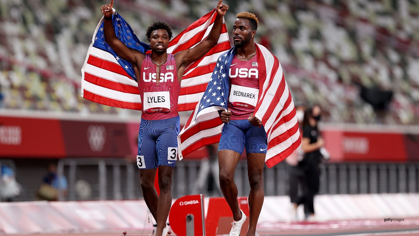 Noah Lyles and Kenneth Bednarek 