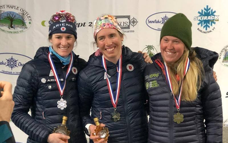 Women's sprint podium