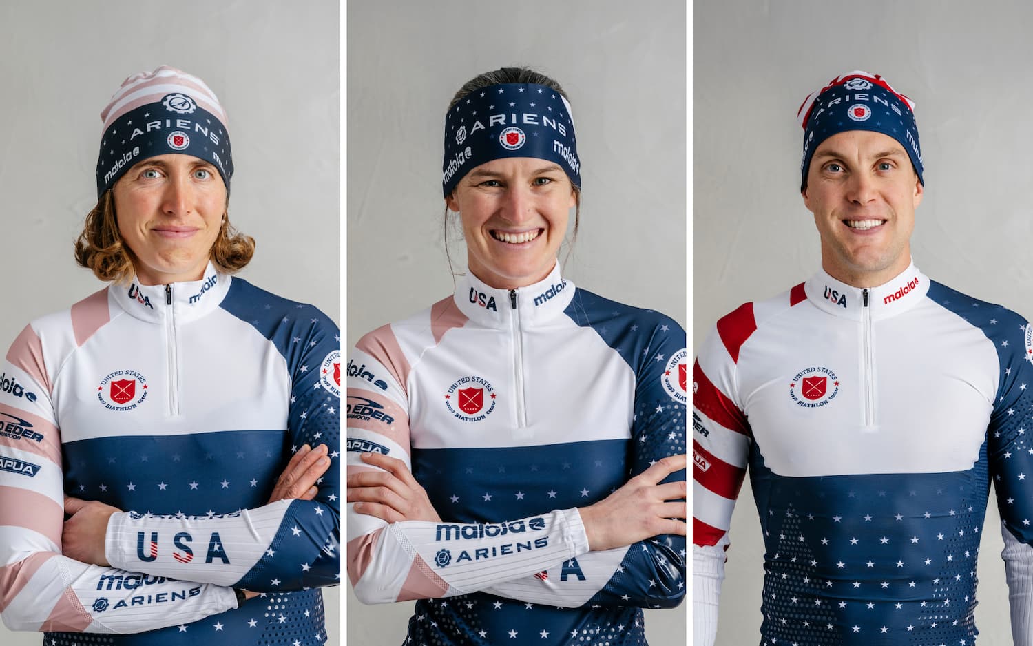 Headshot photos of Susan Dunklee, Clare Egan and Leif Nordgren