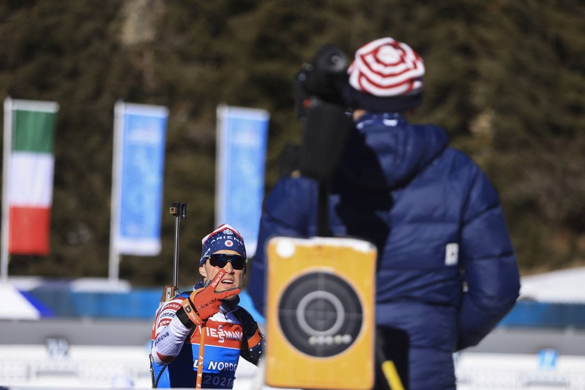 19.01.2022, Antholz, Italy (ITA): Leif Nordgren (USA) - IBU World Cup Biathlon, training, Antholz (ITA). www.nordicfocus.com. © Manzoni/NordicFocus.