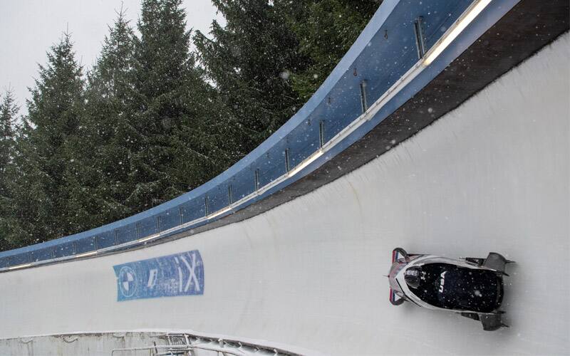 Hunter Church during a training run in Altenberg