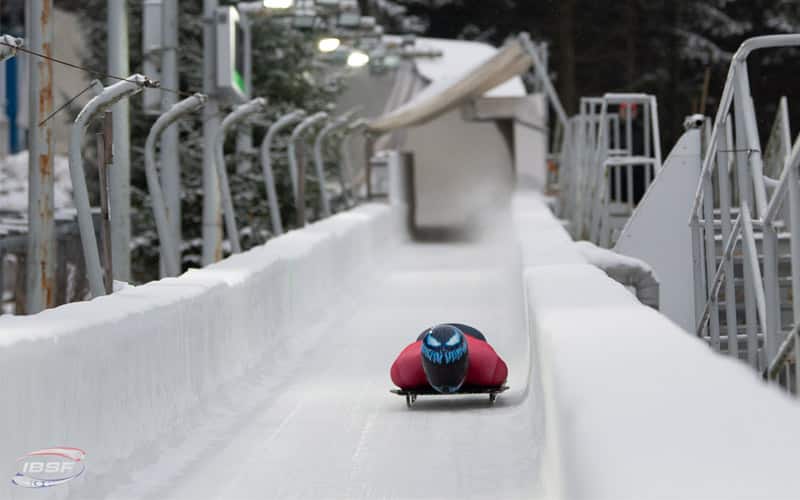 Austin on the track in Altenberg