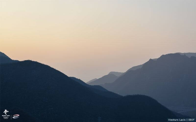View of the mountains from the track
