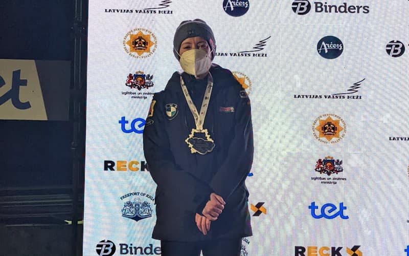 Savannah Graybill on the medal stand