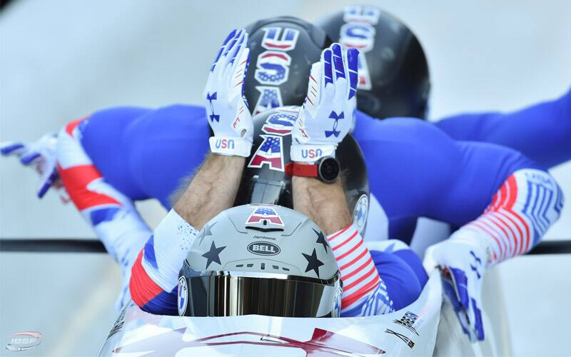 Team Church loading into the sled at the start