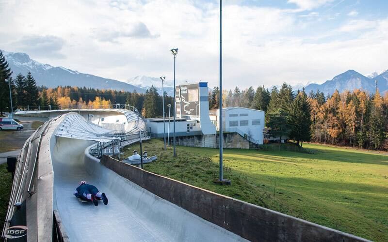 Katie Uhlaender on course