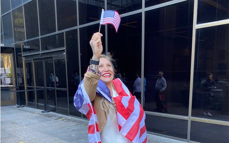 Kaillie celebrates her citizenship 