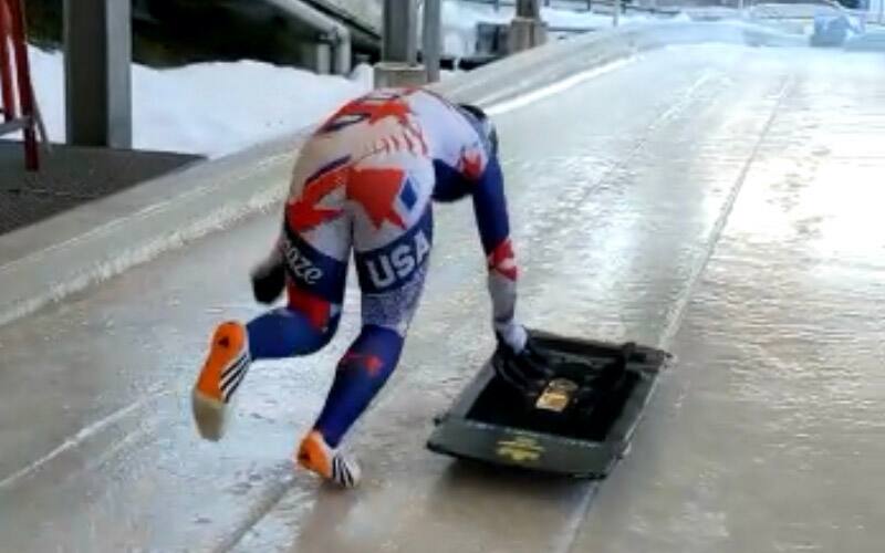 Mystique pushes off at the start