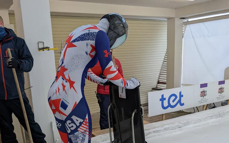 Mystique Ro at the start line in Sigulda