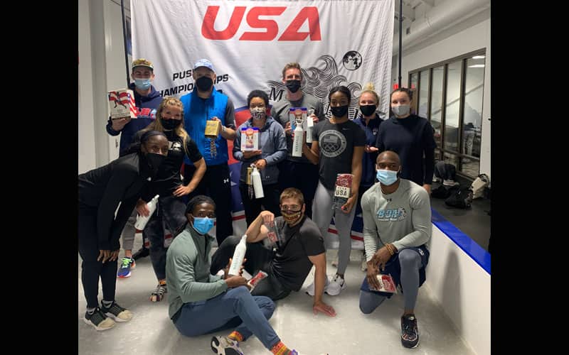 USA Skeleton push championship participants