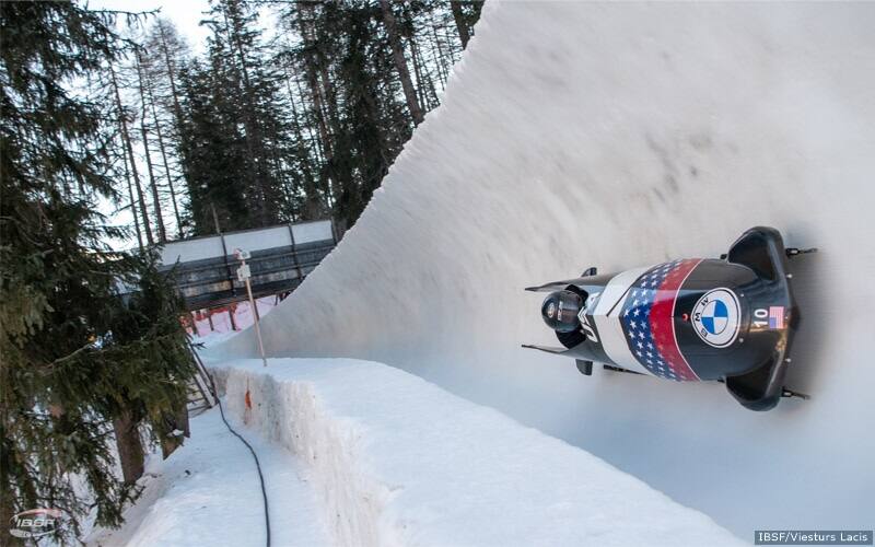 Frank Del Duca during a training run in St. Moritz