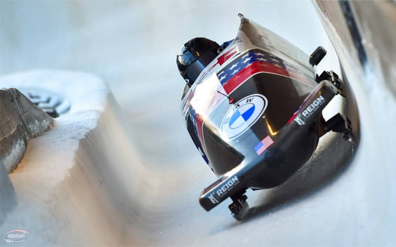 Hunter Church during a training run in Winterberg