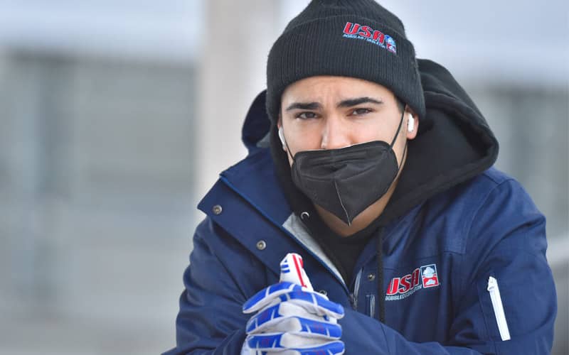 Hunter Church contemplating his run