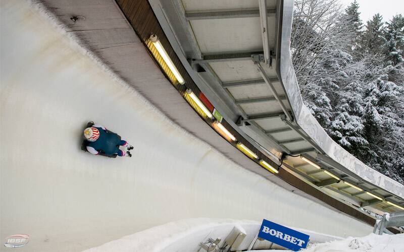 Katie Uhlaender during a training run in Winterberg
