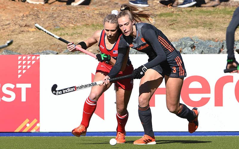 Webtile for USA vs. Netherlands FIH Hockey Pro League game on February 15, 2020