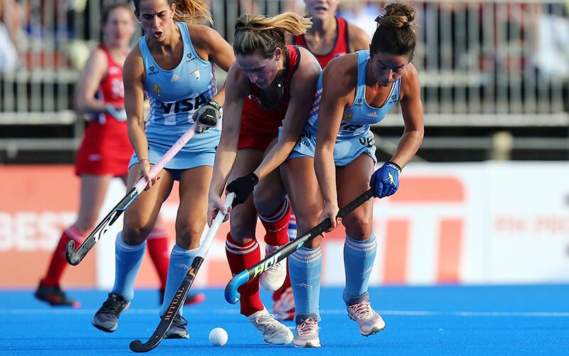 Webtile from USA vs. Argentina FIH Hockey Pro League game on February 8, 2020 in Buenos Aires, Argentina