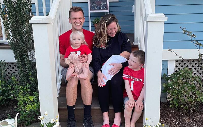Rutgers head coach Meredith Civico and family